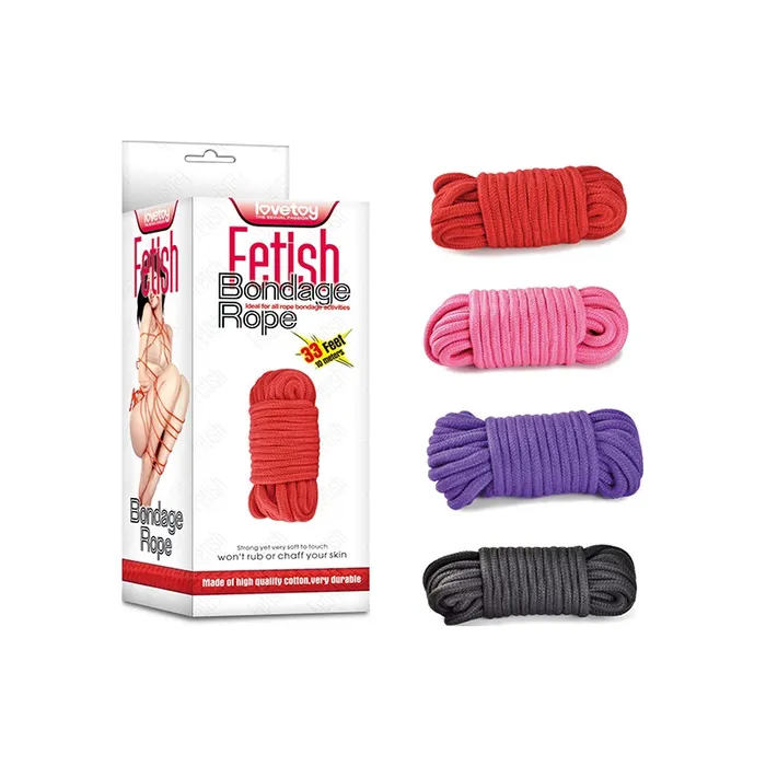 Couples | Fetish Bondage Rope 10m Red - Lovetoy Couples | Fetish Bondage Rope 10m Red - Lovetoy