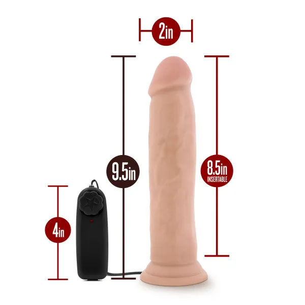 Female Sex Toys | Blush Dr. Skin - Dr. Throb - 9.5 Inch Vibrating Realistic Cock With Suction Cup