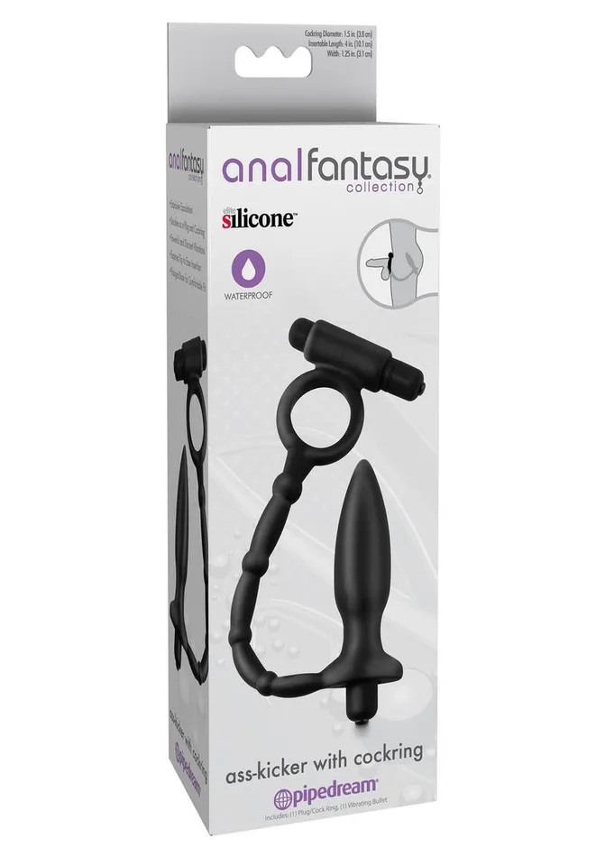 Anal Fantasy Collection Anal Fantasy Collection Silicone Ass Kicker Plug with Cock Ring Waterproof Male Sex Toys Anal Fantasy Collection Anal Fantasy Collection Silicone Ass Kicker Plug with Cock Ring Waterproof Male Sex Toys