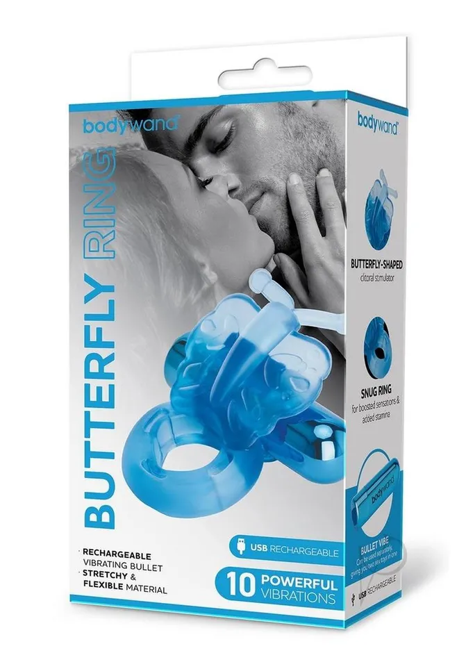 Bodywand Female Sex Toys Bodywand Rechargeable Silicone Butterfly Ring