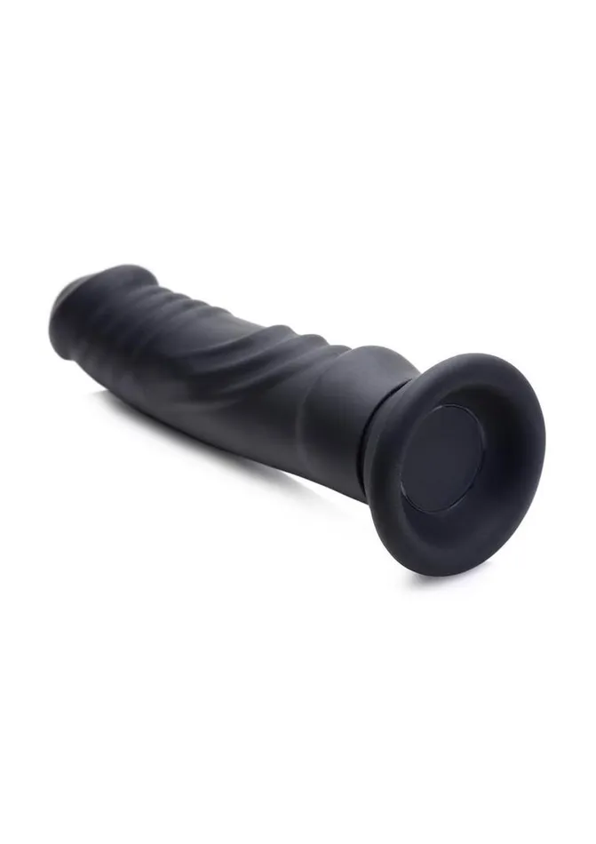 Zeus Vibrating and EStim Rechargeable Silicone Dildo with Remote Control Zeus Electrosex Female Sex Toys