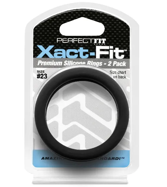 Male Sex Toys PerfectFit XactFit 23 23in 2Pack Cock Ring