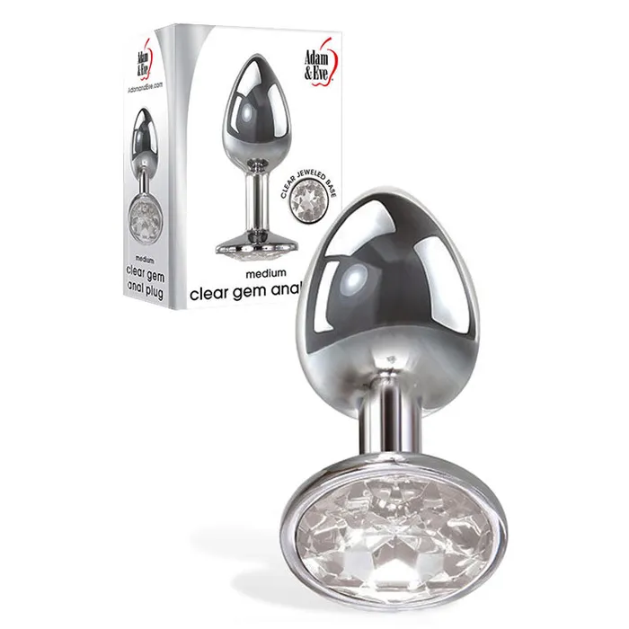 Adam Eve Male Sex Toys Adam Eve Clear Gem Anal Plug Medium Adam Eve Male Sex Toys Adam Eve Clear Gem Anal Plug Medium