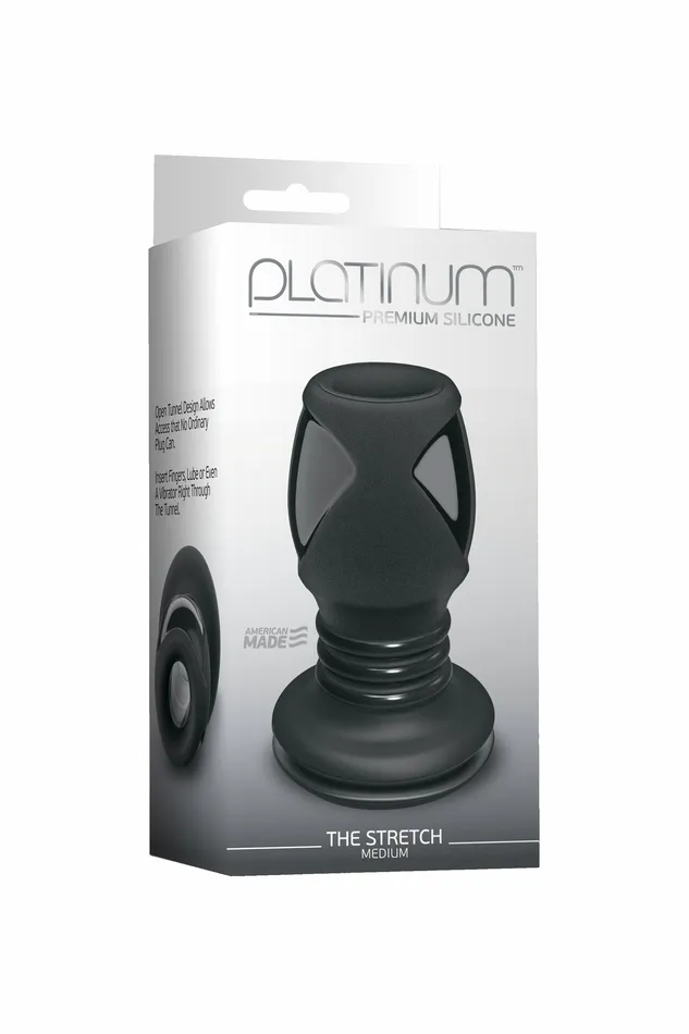 Doc Johnson Novelties Anal Platinum Premium Silicone Stretch Black Medium
